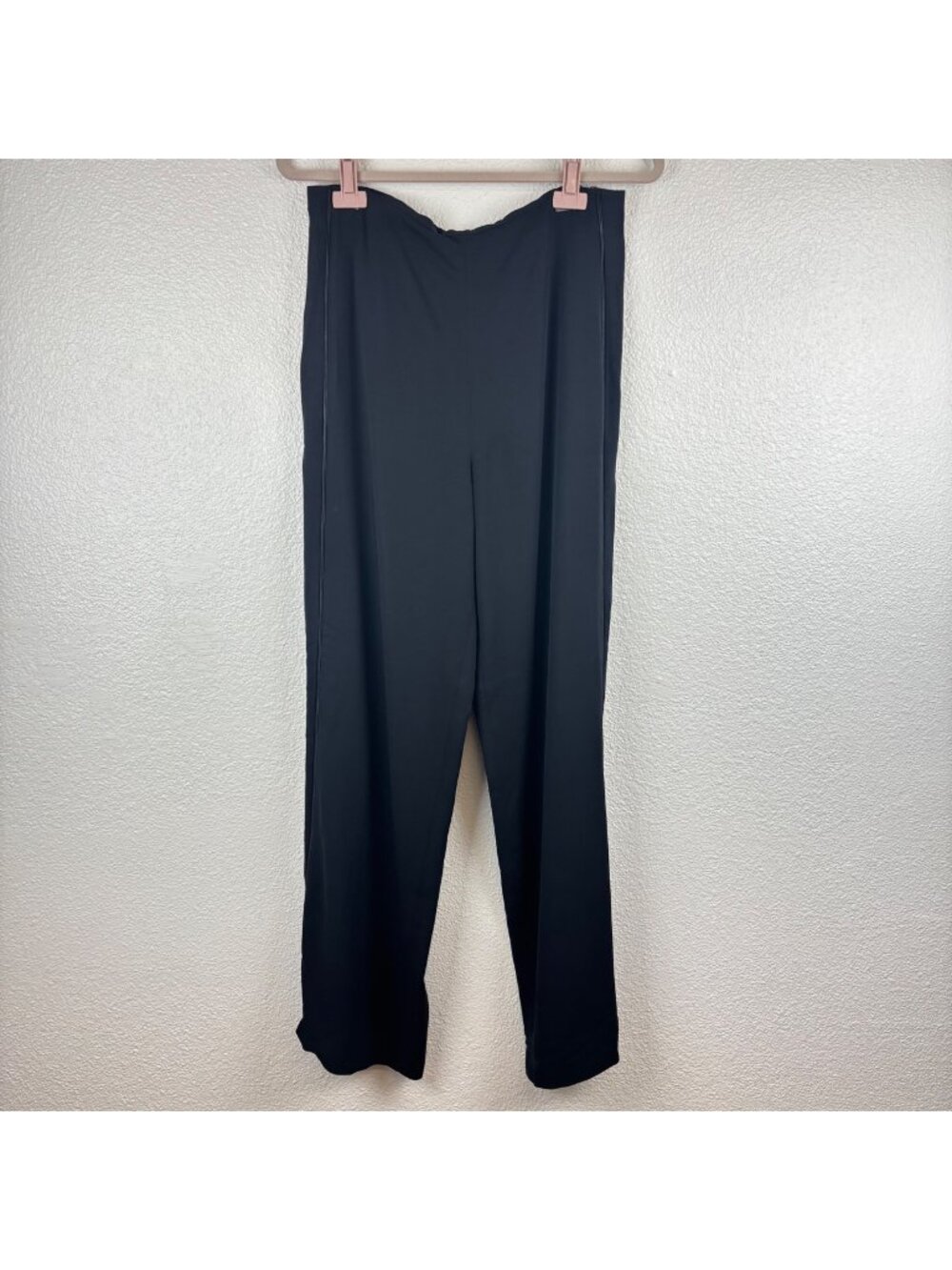 Zac Posen 10 Womens Black Wide Leg Pants High Rise Trousers Quiet Luxury